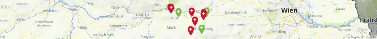 Map view for Pharmacies emergency services nearby Haunoldstein (Sankt Pölten (Land), Niederösterreich)